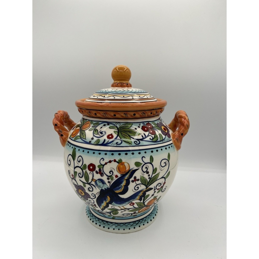 Dario Farucci Designs "Villa Paradiso" Lidded Jar - EUC‎